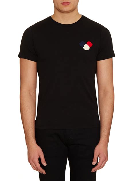 moncler tshirt|Black Logo Cotton T